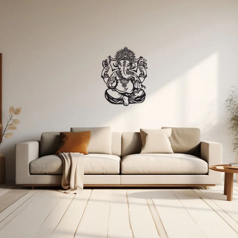 Sacred Ganesha Wall Art – 3mm Black Acrylic