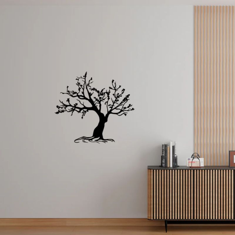 Elegant Black Acrylic Tree Wall Art – 3mm Thick
