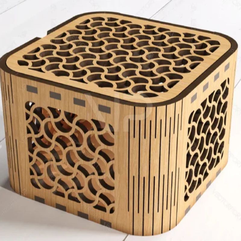 Decorative Wooden Gift Box – Laser Engraved Custom Design