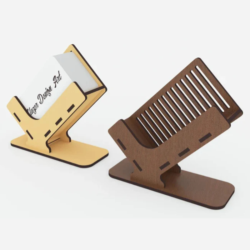 Elegant Wooden Business Card Holder – Fits Standard Business Cards