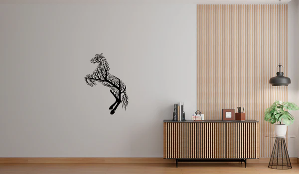 Majestic Horse Tree Silhouette- 3mm