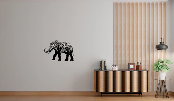 Majestic Elephant Tree Silhouette- 3mm