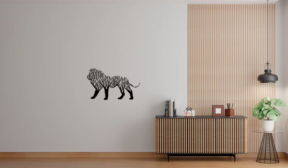 Majestic Lion Tree Silhouette-3mm