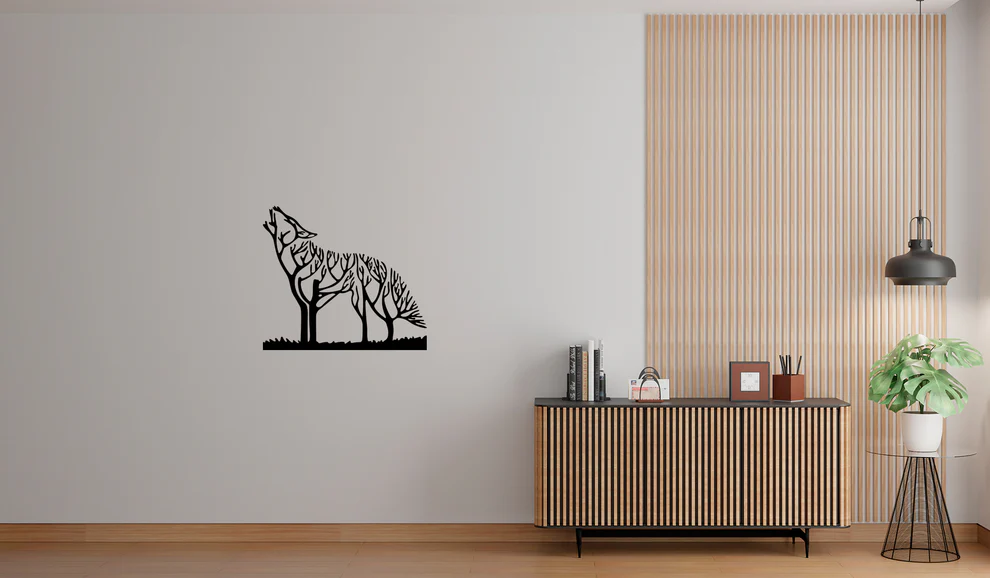 Majestic Wolf Tree Silhouette-3mm